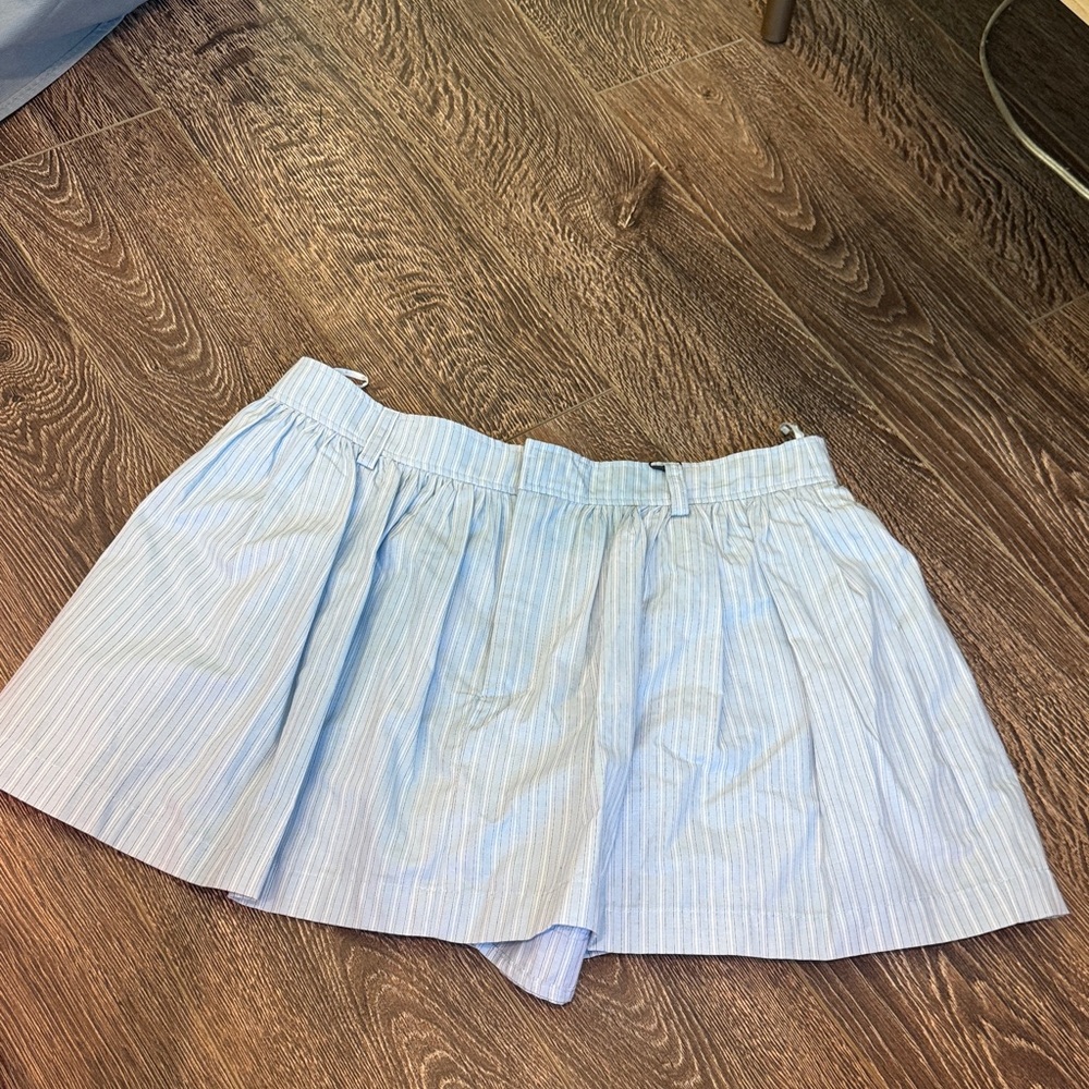 Zara Light Blue Striped Skirt